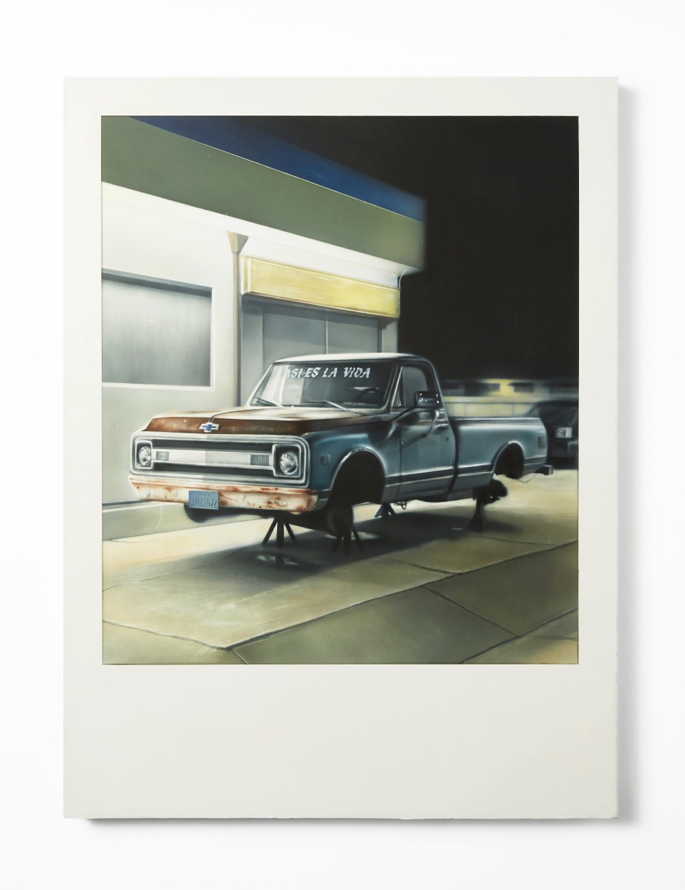 Adrian Contreras, Tumbado, 2025, Acrylic on wood panel, 24 x 18 inches