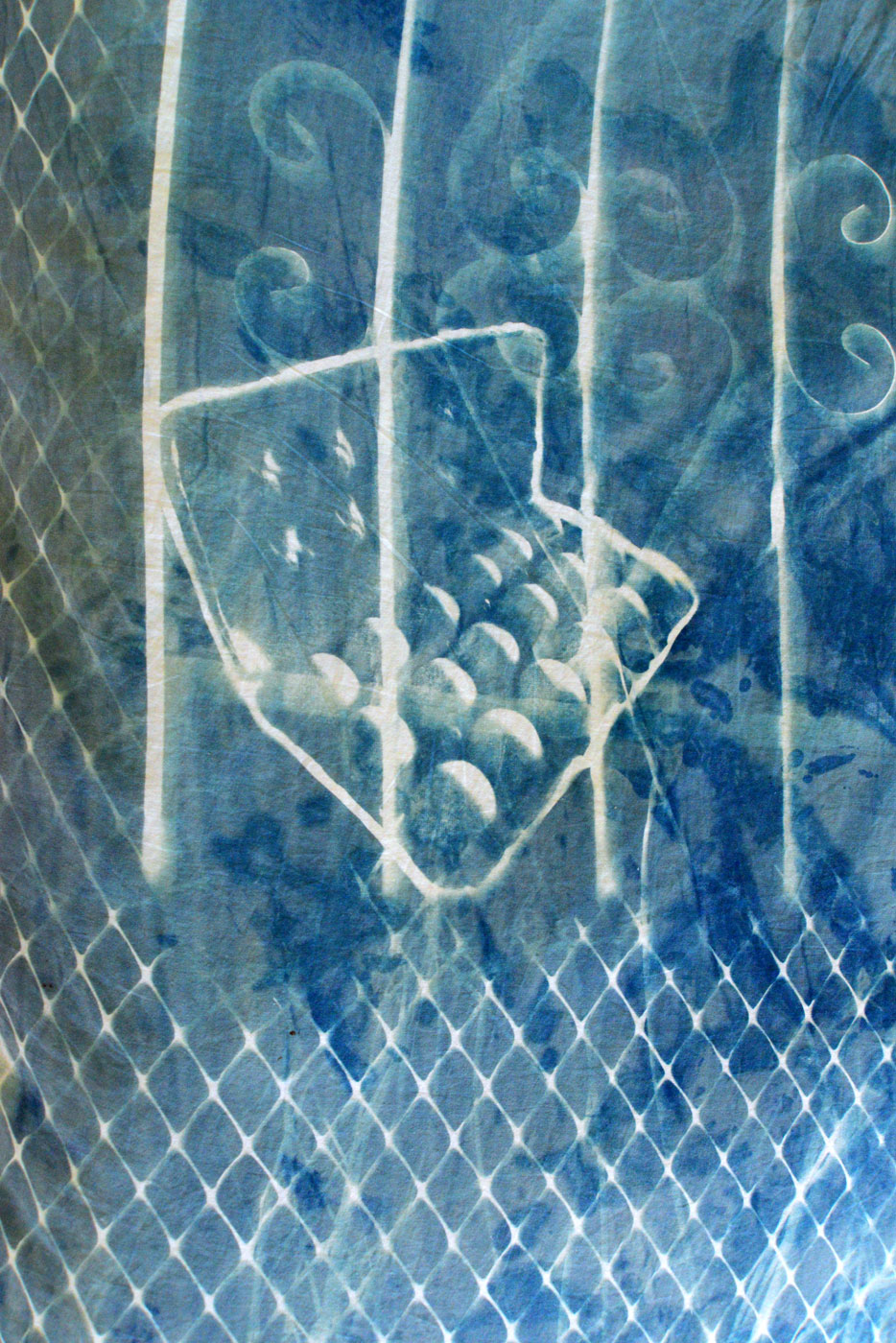 Melissa Chhan, Queen Size Comforter and Pillowcases, Unique hand made cyanotype print on bedding