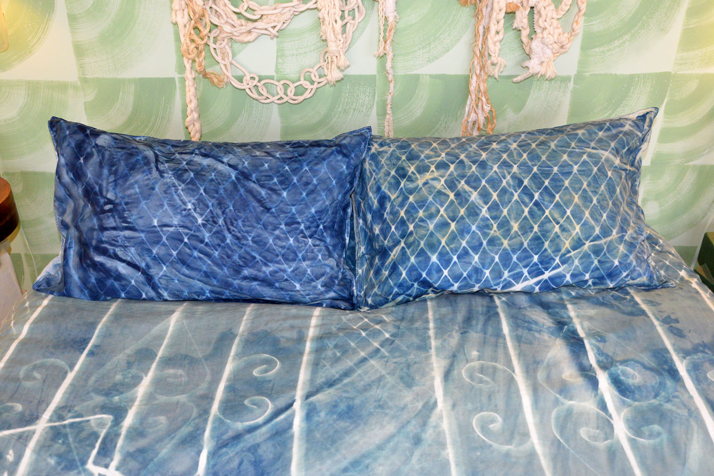 Melissa Chhan, Queen Size Comforter and Pillowcases, Unique hand made cyanotype print on bedding