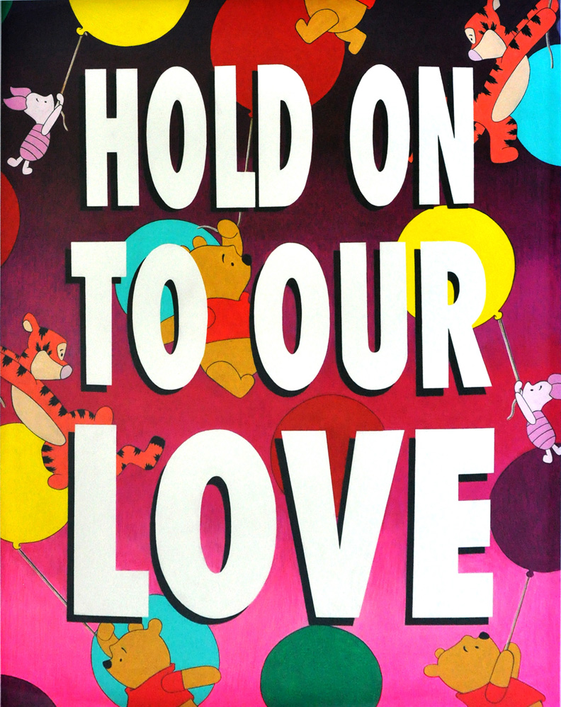 Hold On, 2010, color pencil, on paper, 40 x 32 inches