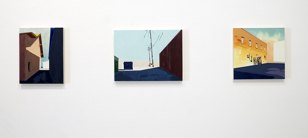 Anya Smilinick, Around Back, Uptown Alley, and Side Entrance, 2024, Acrylic on Panel