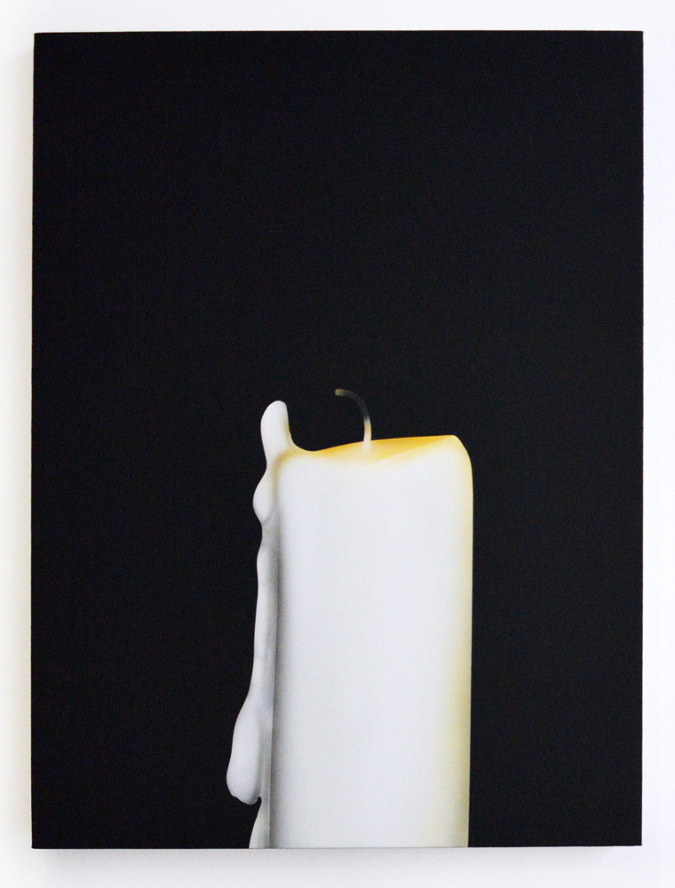 Aaron Elvis Jupin, Let Me Get There, 2019, Vinyl and acrylic on canvas stretched over wood panel, 30 x 20 inches
