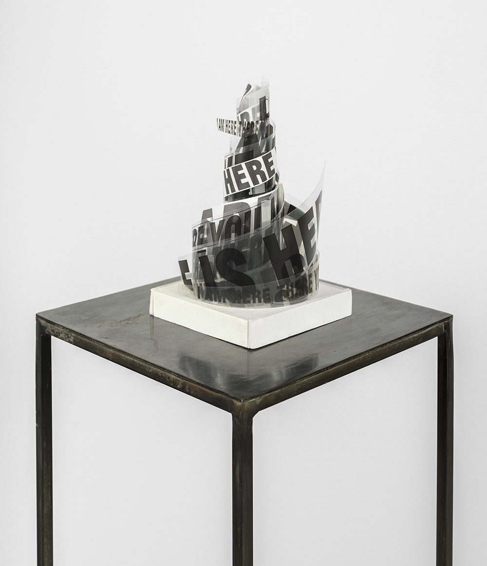 Renée Petropoulos, Conjugation. 2015, 2015, Ink, foamcore, paper, 11 x 6 x 6 inches, Photography: Chris Young