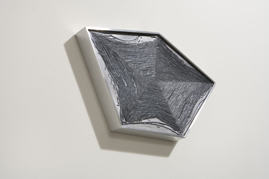 Eben Goff. Sandur, 2012. Oil and wax on aluminum, 18 x 13 x 2 inches
