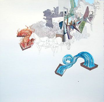 Casey Jex Smith, The Plain Road, 2005, Pen and ink on paper, 22 x 22 inches
