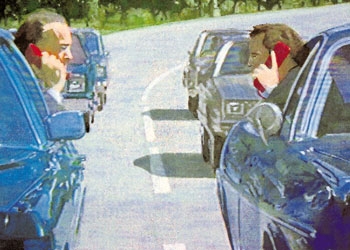 Faris McReynolds, The Motorcade, 2005, Watercolor on paper, 19 3/4 x 15 inches