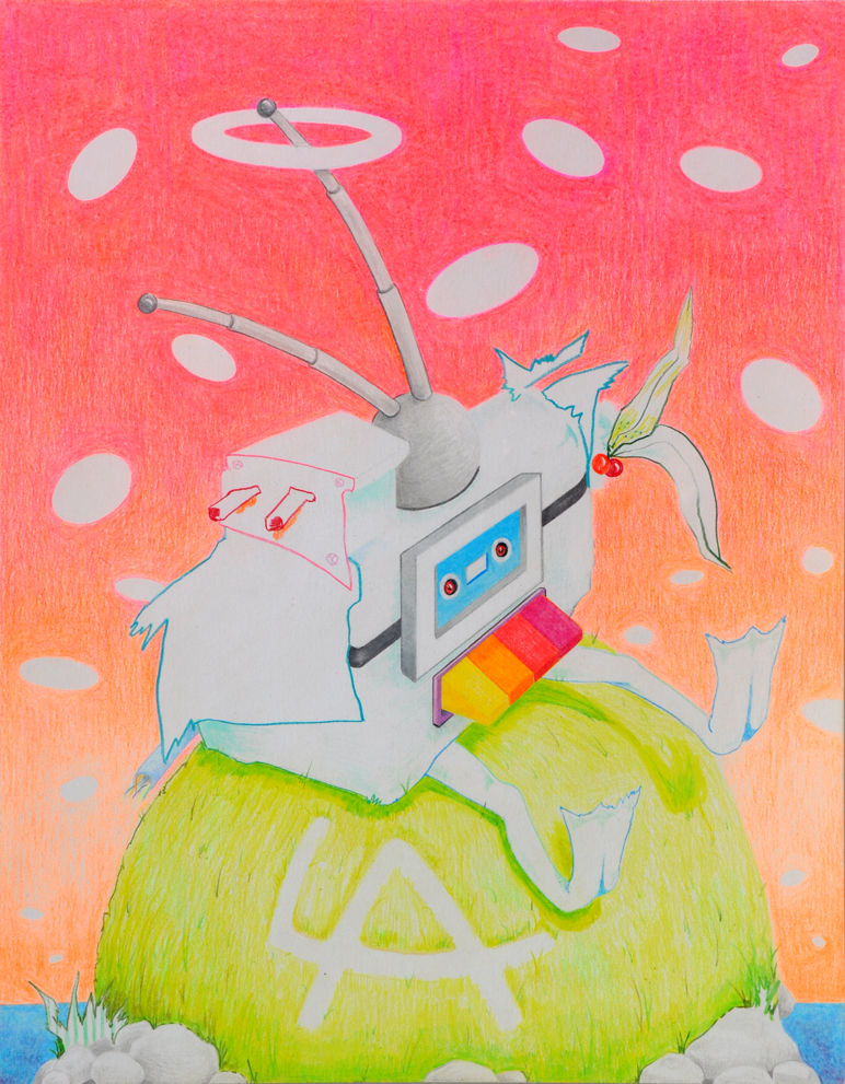 Doug Crocco, Head for the Hills, 2005, Colored pencil on paper, 11 x 14 inches