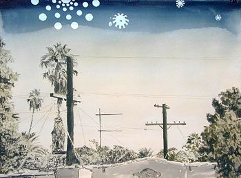 Scott Waterman, Signals Signs, 2004, Ink, watercolor and gouache on paper, 22 x 30 inches