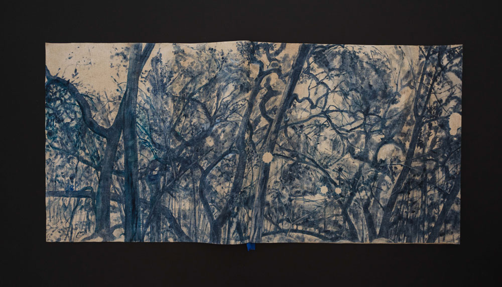 Kristin Calabrese, In The Woods Lapis, 2019, Oil on canvas