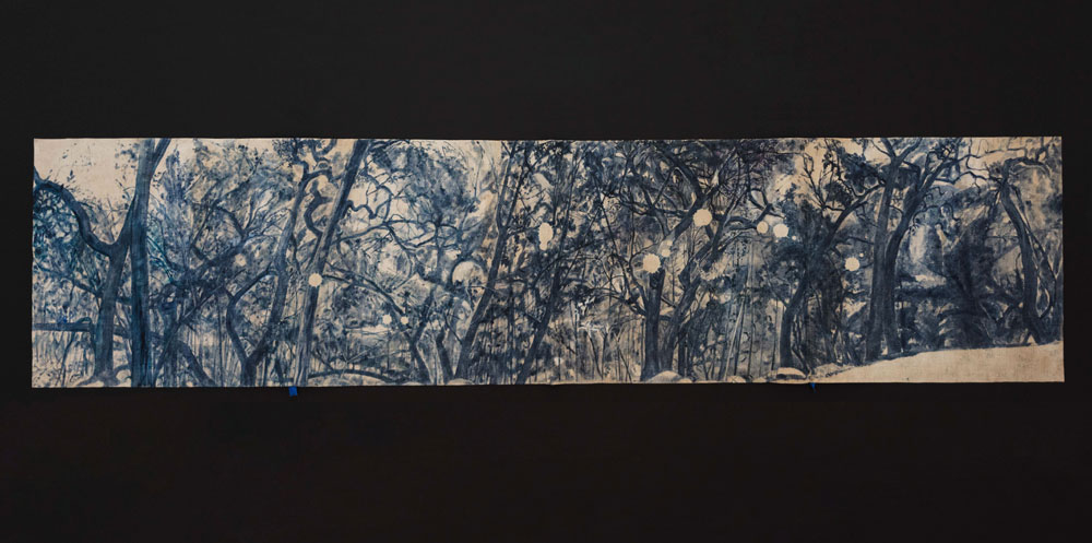 Kristin Calabrese, In The Woods Lapis, 2019, Oil on canvas