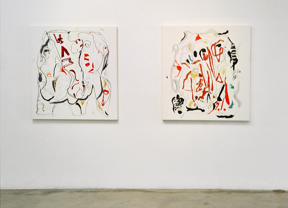 John Mills, diptych, 2012, Oil on canvas