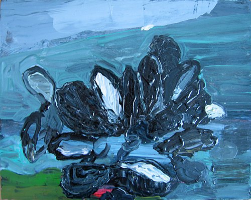 Lisa Sanditz Oysters, 2007 acrylic on canvas 16 x 20 inches